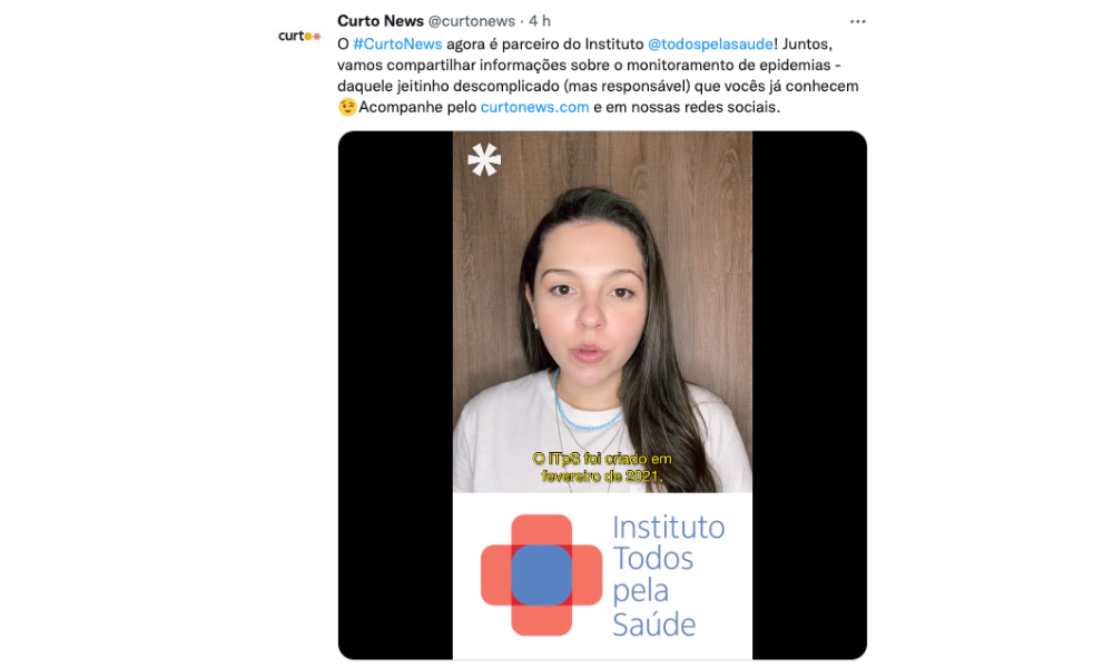 Curto News: Curto News inicia parceria com Instituto Todos pela Saúde